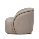 Low in profile with tight, impeccable tailoring, a 360-degree swivel chair is upholstered in a neutral performance fabric that works into a range of spaces and styles with ease. Foam cushioning and S-spring suspension ensures comfort. Amethyst Home provides interior design, new home construction design consulting, vintage area rugs, and lighting in the Scottsdale metro area.