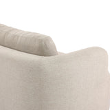 Featuring Lavine Alessi Buff Outdoor Sofa 94" by Four Hands at Amethyst Home. Settle into comfort outdoors. An inviting outdoor sofa features a rounded, inflated silhouette crafted from solid FSC®-certified teak. Finished in high-performance upholstery, with welcoming wide arms and loose back cushions for easy lounging. Cover or store indoors during incleme. Amethyst Home provides interior design, new home construction design consulting, vintage area rugs, and lighting in the Charlotte metro area.