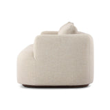 Featuring Lavine Alessi Buff Outdoor Sofa 94" by Four Hands at Amethyst Home. Settle into comfort outdoors. An inviting outdoor sofa features a rounded, inflated silhouette crafted from solid FSC®-certified teak. Finished in high-performance upholstery, with welcoming wide arms and loose back cushions for easy lounging. Cover or store indoors during incl. Amethyst Home provides interior design, new home construction design consulting, vintage area rugs, and lighting in the Laguna Beach metro area.