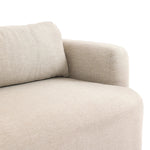 Featuring Lavine Alessi Buff Outdoor Sofa 94" by Four Hands at Amethyst Home. Settle into comfort outdoors. An inviting outdoor sofa features a rounded, inflated silhouette crafted from solid FSC®-certified teak. Finished in high-performance upholstery, with welcoming wide arms and loose back cushions for easy lounging. Cover or store indoors during inclement. Amethyst Home provides interior design, new home construction design consulting, vintage area rugs, and lighting in the Seattle metro area.
