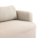 Featuring Lavine Alessi Buff Outdoor Sofa 94" by Four Hands at Amethyst Home. Settle into comfort outdoors. An inviting outdoor sofa features a rounded, inflated silhouette crafted from solid FSC®-certified teak. Finished in high-performance upholstery, with welcoming wide arms and loose back cushions for easy lounging. Cover or store indoors during inclement. Amethyst Home provides interior design, new home construction design consulting, vintage area rugs, and lighting in the Seattle metro area.