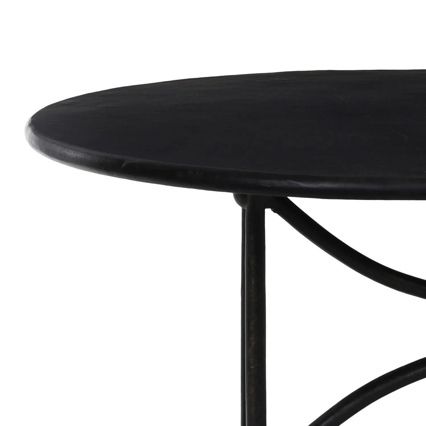 This outdoor dining table takes inspiration from French Art Deco design elements, with mirroring curves creating a sense of symmetry and fluid movement. Crafted from fully cast aluminum with a distressed bronze finish, complete with plenty of textural highs and lows to give the finish depth. Amethyst Home provides interior design, new home construction design consulting, vintage area rugs, and lighting in the Omaha metro area.