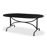 This outdoor dining table takes inspiration from French Art Deco design elements, with mirroring curves creating a sense of symmetry and fluid movement. Crafted from fully cast aluminum with a distressed bronze finish, complete with plenty of textural highs and lows to give the finish depth. Amethyst Home provides interior design, new home construction design consulting, vintage area rugs, and lighting in the San Diego metro area.
