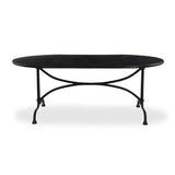 This outdoor dining table takes inspiration from French Art Deco design elements, with mirroring curves creating a sense of symmetry and fluid movement. Crafted from fully cast aluminum with a distressed bronze finish, complete with plenty of textural highs and lows to give the finish depth. Amethyst Home provides interior design, new home construction design consulting, vintage area rugs, and lighting in the Winter Garden metro area.