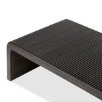 Featuring Leo Smoked Black Coffee Table by Four Hands at Amethyst Home. Overall Dimensions: 65.00"w x 27.50"d x 14.00"hWeight : 99.21 lbsMaterials: Solid Oak, Thick Oak Veneer, Engineered Hardwood. Amethyst Home provides interior design, new home construction design consulting, vintage area rugs, and lighting in the Calabasas metro area.