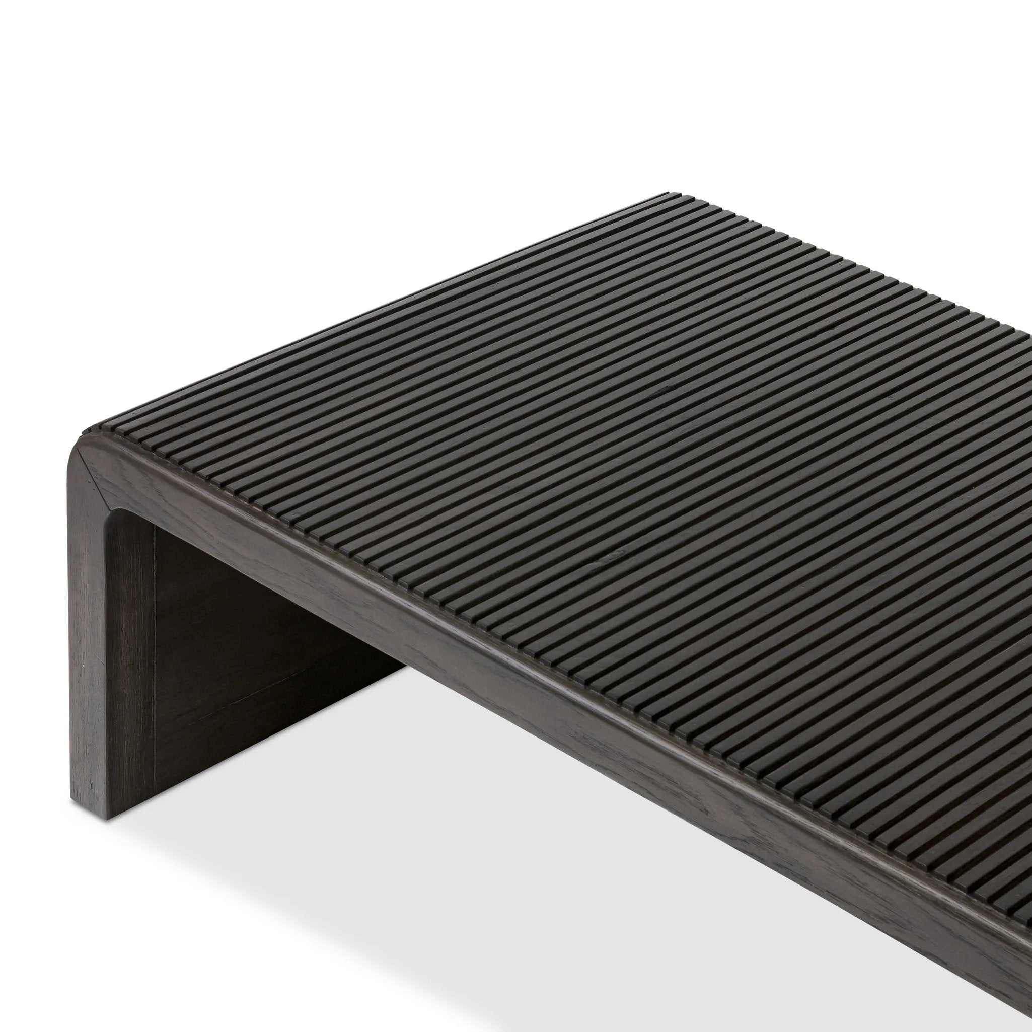 Featuring Leo Smoked Black Coffee Table by Four Hands at Amethyst Home. Overall Dimensions: 65.00"w x 27.50"d x 14.00"hWeight : 99.21 lbsMaterials: Solid Oak, Thick Oak Veneer, Engineered Hardwood. Amethyst Home provides interior design, new home construction design consulting, vintage area rugs, and lighting in the Calabasas metro area.