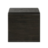 Featuring Leo Smoked Black End Table by Four Hands at Amethyst Home. Made from smoked black oak, linear reeding and a curved shape define this midcentury-spirited end table. Designed in partnership with longtime Four Hands collaborator Thomas Bina and Brazilian designer Ronald Sasson.Overall Dimensions: 27.50"w x 23.50"d x 22.00"hWeight : 65.04 lbsMaterials. Amethyst Home provides interior design, new home construction design consulting, vintage area rugs, and lighting in the Charlotte metro area.