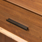 Add subtle statement to your bedside with architectural modern monolith-style nightstand. An exaggerated solid acacia pedestal elevates a matching case, while an iron handle in an aged bronze finish completes the look.As fans of wabi sabi style at Amethyst, we love the designer inspired Lilas Nightstand - Saddle Tan Veneer. Amethyst Home provides interior design, new home construction design consulting, vintage area rugs, and lighting in the Houston metro area.