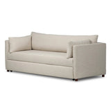 Featuring Lincoln Savoy Parchment Sleeper Sofa by Four Hands at Amethyst Home. This cleverly designed sleeper sofa hides a Queen-sized sleeping surface within its modern silhouette. With a simple roll-out and counterbalanced mechanism, it effortlessly transforms into a bed, making it a space-saving solution with hidden functionality. When unfolded, the cush. Amethyst Home provides interior design, new home construction design consulting, vintage area rugs, and lighting in the Charlotte metro area.