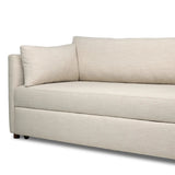 Featuring Lincoln Savoy Parchment Sleeper Sofa by Four Hands at Amethyst Home. This cleverly designed sleeper sofa hides a Queen-sized sleeping surface within its modern silhouette. With a simple roll-out and counterbalanced mechanism, it effortlessly transforms into a bed, making it a space-saving solution with hidden functionality. When unfolded, the c. Amethyst Home provides interior design, new home construction design consulting, vintage area rugs, and lighting in the Laguna Beach metro area.