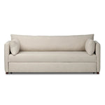 Featuring Lincoln Savoy Parchment Sleeper Sofa by Four Hands at Amethyst Home. This cleverly designed sleeper sofa hides a Queen-sized sleeping surface within its modern silhouette. With a simple roll-out and counterbalanced mechanism, it effortlessly transforms into a bed, making it a space-saving solution with hidden functionality. When unfolded, the cush. Amethyst Home provides interior design, new home construction design consulting, vintage area rugs, and lighting in the Nashville metro area.