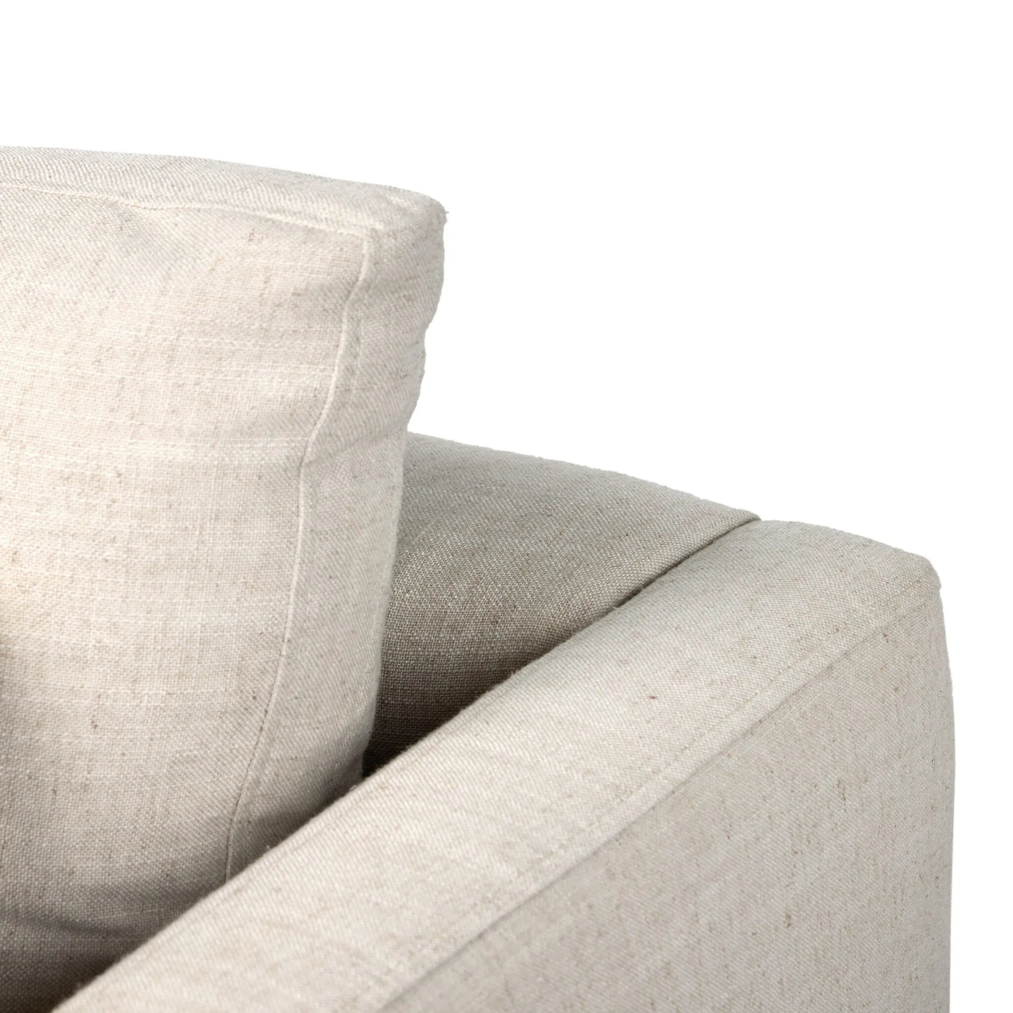 Featuring Lincoln Savoy Parchment Sleeper Sofa by Four Hands at Amethyst Home. This cleverly designed sleeper sofa hides a Queen-sized sleeping surface within its modern silhouette. With a simple roll-out and counterbalanced mechanism, it effortlessly transforms into a bed, making it a space-saving solution with hidden functionality. When unfolded, the cushions. Amethyst Home provides interior design, new home construction design consulting, vintage area rugs, and lighting in the Tampa metro area.