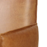 Wrapped in buttery-soft tan top-grain leather, this structured, high-back chair is designed for comfort and style. Stainless steel casters and a 360-degree swivel for ease in the modern workspace Amethyst Home provides interior design, new home construction design consulting, vintage area rugs, and lighting in the Los Angeles metro area.