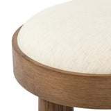 A simple, charming stool with an oak wood veneer finish and upholstered seat. Tapered legs add subtle character.As enthusiasts of natural design at Amethyst, we love the designer inspired Louise Accent Stool - Nomad Snow - Crypton Nomad Snow. This item pairs well with other brands such as Verellen and is perfect for modern homes Amethyst Home provides interior design, new home construction design consulting, vintage area rugs, and lighting in the Newport Beach metro area.