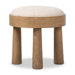A simple, charming stool with an oak wood veneer finish and performance fabric-upholstered seat. Tapered legs add subtle character. Performance fabrics are specially created to withstand spills, stains, high traffic and wear, ensuring long-term comfort and unmatched durability. Amethyst Home provides interior design, new home construction design consulting, vintage area rugs, and lighting in the Portland metro area.