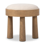 A simple, charming stool with an oak wood veneer finish and performance fabric-upholstered seat. Tapered legs add subtle character. Performance fabrics are specially created to withstand spills, stains, high traffic and wear, ensuring long-term comfort and unmatched durability. Amethyst Home provides interior design, new home construction design consulting, vintage area rugs, and lighting in the Portland metro area.