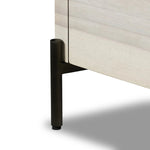 Featuring Lunas Bleached Guanacaste Executive Desk by Four Hands at Amethyst Home. With soft, fluid shaping, bleached Guanacaste forms a sculpted silhouette, with natural high and lows. Dual push-latch doors and interior shelving offer ample storage space. A fully finished front and back offer the option for float styling within a room.Overall Dimensions: . Amethyst Home provides interior design, new home construction design consulting, vintage area rugs, and lighting in the Alpharetta metro area.
