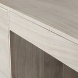 Featuring Lunas Bleached Guanacaste Executive Desk by Four Hands at Amethyst Home. With soft, fluid shaping, bleached Guanacaste forms a sculpted silhouette, with natural high and lows. Dual push-latch doors and interior shelving offer ample storage space. A fully finished front and back offer the option for float styling within a room.Overall Dimensions: 7. Amethyst Home provides interior design, new home construction design consulting, vintage area rugs, and lighting in the San Diego metro area.