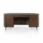 Featuring Lunas Caramel Guanacaste Executive Desk by Four Hands at Amethyst Home. With soft, fluid shaping, caramel-colored Guanacaste forms a beautifully sculpted silhouette, with natural high and lowlights coursing the entirety of this unique executive desk. Dual push-latch doors plus interior shelving offer ample storage space, while a fully finished fr. Amethyst Home provides interior design, new home construction design consulting, vintage area rugs, and lighting in the Washington metro area.