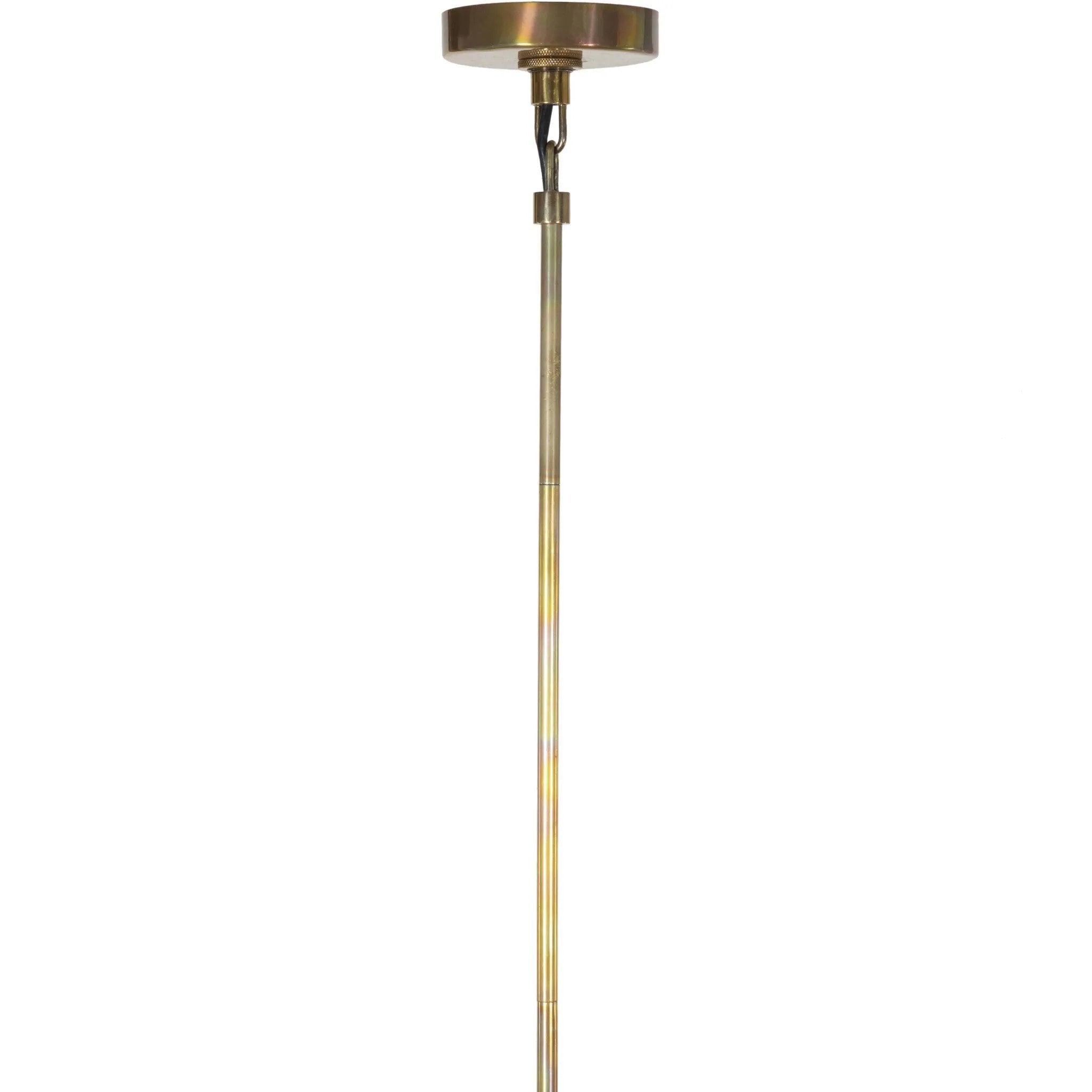 Artfully diffused lighting inspired by 1920s glam. Three glowing discs nestle within curved brass reflectors, creating a warm, expansive ambiance. Reeding detail on the socket and stem add texture, while a hand-burnt brass finish ensures each piece ages uniquely, developing character over time Amethyst Home provides interior design, new home construction design consulting, vintage area rugs, and lighting in the Kansas City metro area.