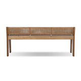 A fresh take on late designer Pierre Jeanneret's iconic seating styles. Our design updates the classic look with a coastal feel, pairing woven cane seating with toasted sungkai frame.As lovers of clean design at Amethyst, we love the nature inspired Lutz Accent Bench - Toasted Sungkai. Amethyst Home provides interior design, new home construction design consulting, vintage area rugs, and lighting in the Monterey metro area.