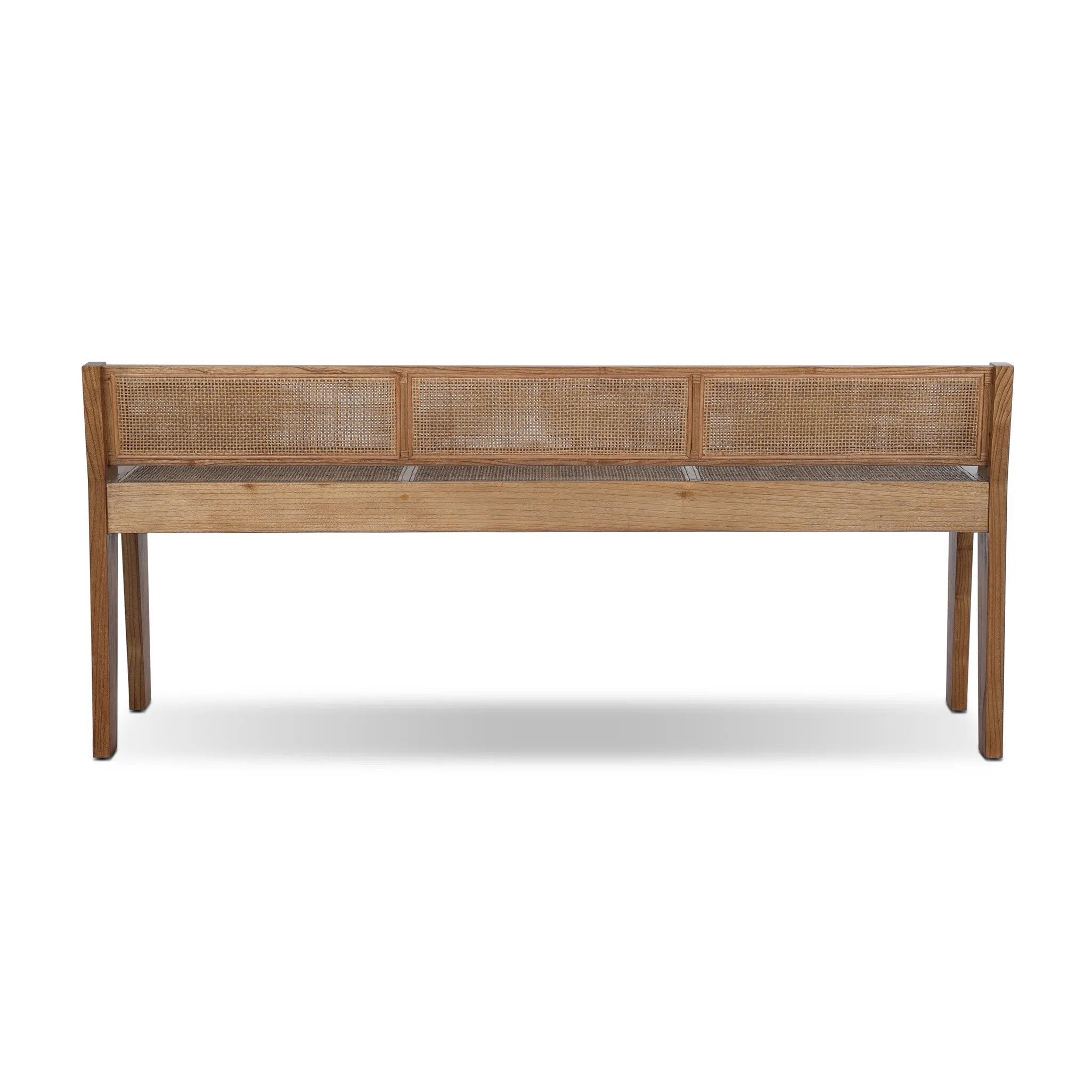 A fresh take on late designer Pierre Jeanneret's iconic seating styles. Our design updates the classic look with a coastal feel, pairing woven cane seating with toasted sungkai frame.As lovers of clean design at Amethyst, we love the nature inspired Lutz Accent Bench - Toasted Sungkai. Amethyst Home provides interior design, new home construction design consulting, vintage area rugs, and lighting in the Monterey metro area.