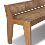 A fresh take on late designer Pierre Jeanneret's iconic seating styles. Our design updates the classic look with a coastal feel, pairing woven cane seating with toasted sungkai frame.As lovers of clean design at Amethyst, we love the nature inspired Lutz Accent Bench - Toasted Sungkai. Amethyst Home provides interior design, new home construction design consulting, vintage area rugs, and lighting in the Scottsdale metro area.