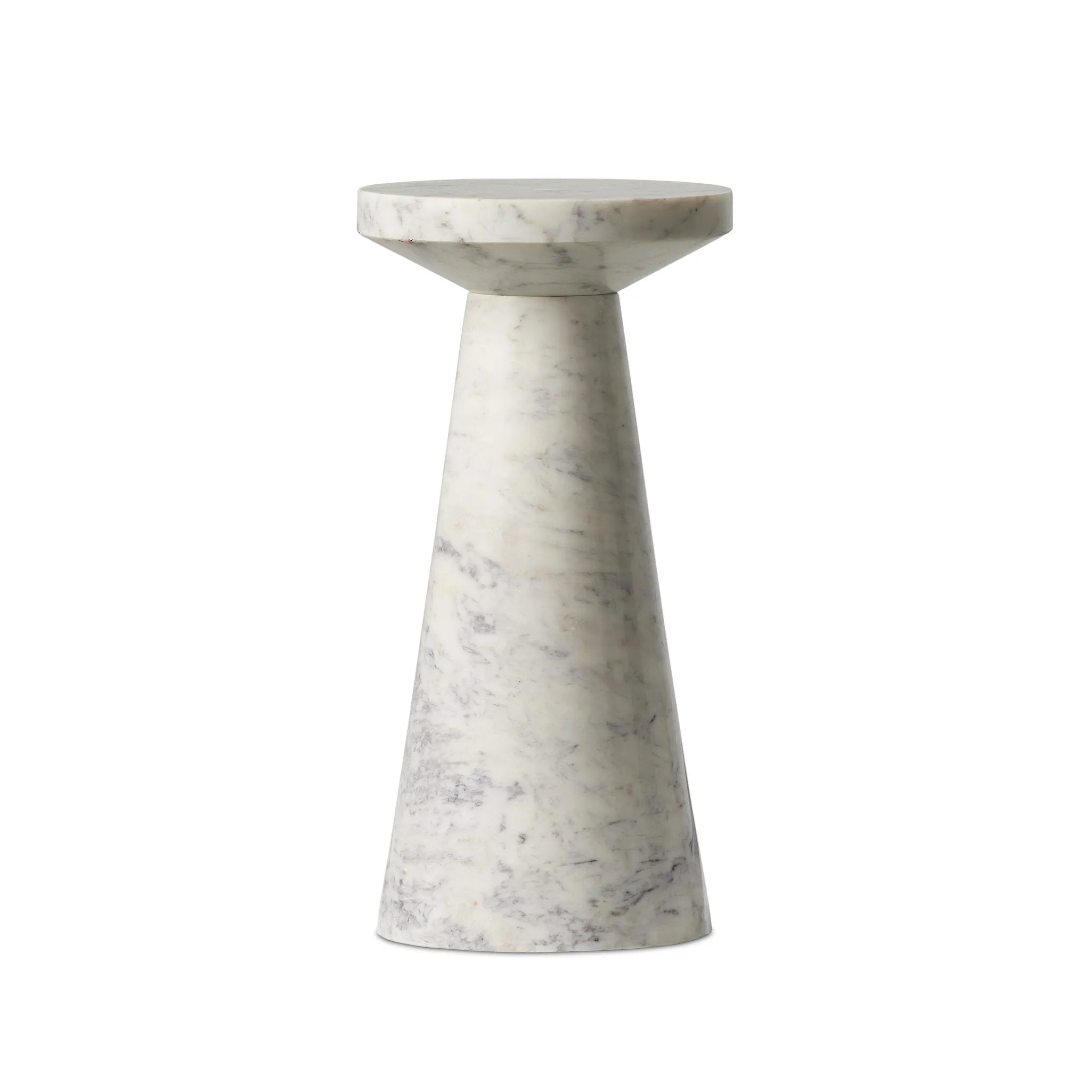 Featuring Mabel Veined White Marble Nesting End Table by Four Hands at Amethyst Home. Beautifully veined white marble brings a timeless, polished look to a versatile end table.ShortOverall Dimensions: 10.00"w x 10.00"d x 20.50"hWeight: 79.32 lbsTallOverall Dimensions: 8.00"w x 8.00"d x 23.00"hWeight: 52.16 lbsMaterials: Solid Marble. Amethyst Home provides interior design, new home construction design consulting, vintage area rugs, and lighting in the Des Moines metro area.