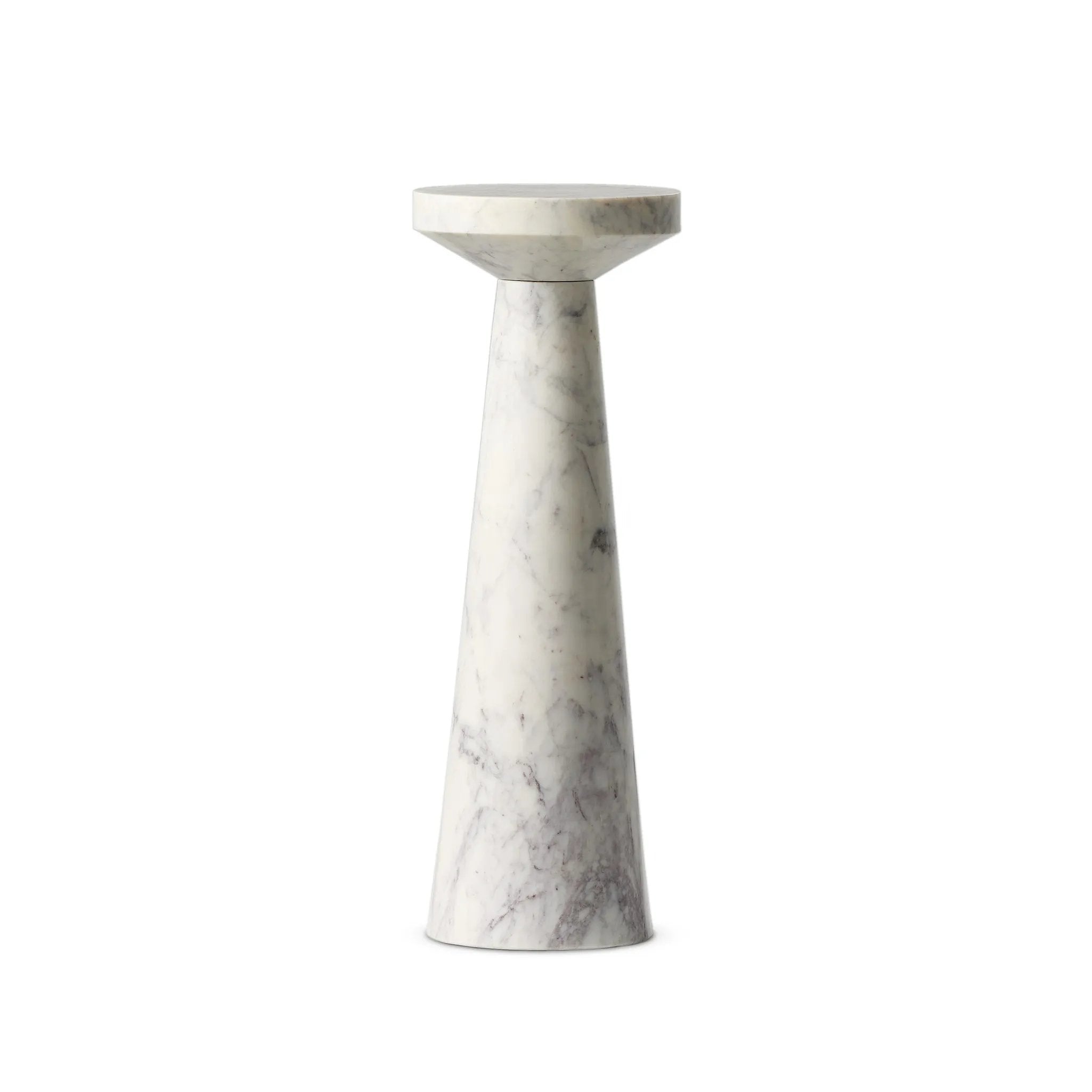 Featuring Mabel Veined White Marble Nesting End Table by Four Hands at Amethyst Home. Beautifully veined white marble brings a timeless, polished look to a versatile end table.ShortOverall Dimensions: 10.00"w x 10.00"d x 20.50"hWeight: 79.32 lbsTallOverall Dimensions: 8.00"w x 8.00"d x 23.00"hWeight: 52.16 lbsMaterials: Solid Marble. Amethyst Home provides interior design, new home construction design consulting, vintage area rugs, and lighting in the Miami metro area.