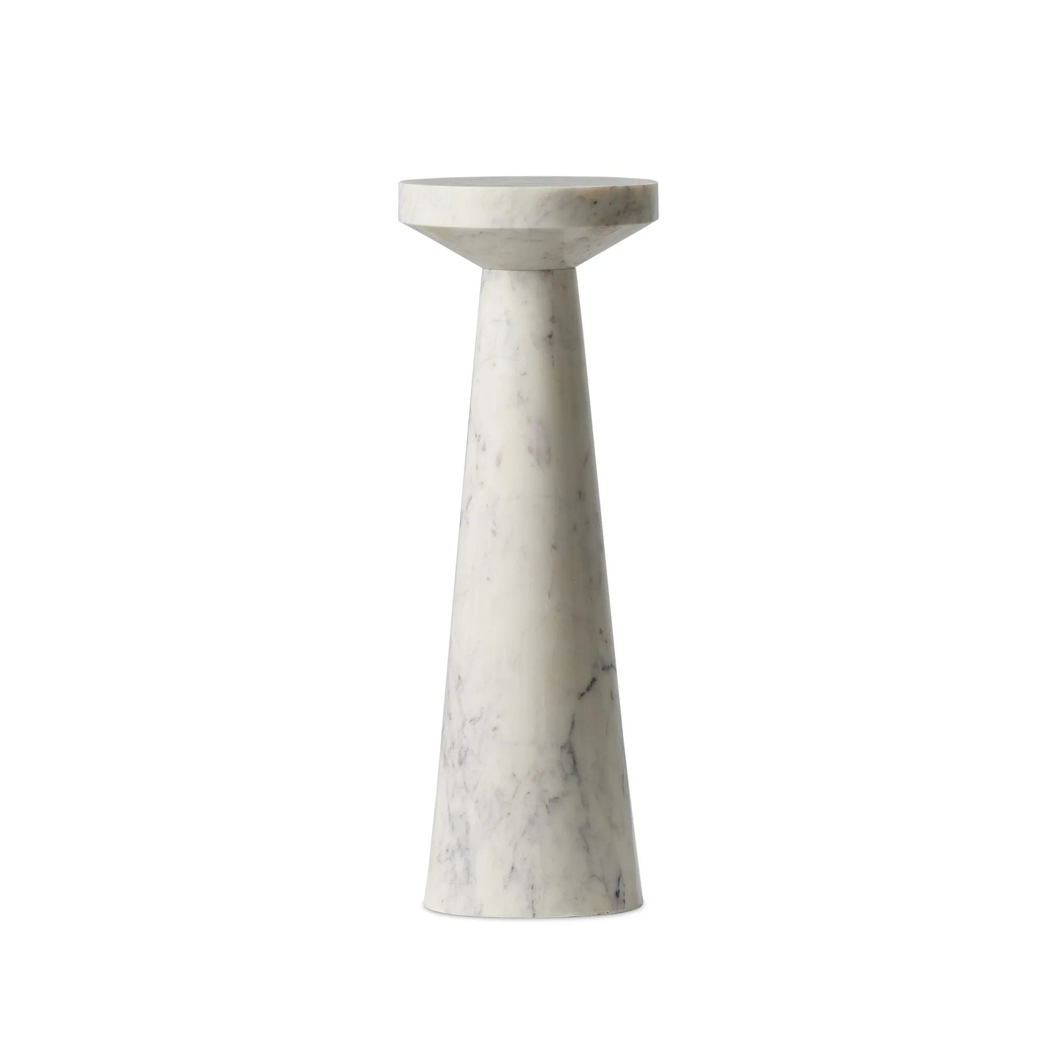 Featuring Mabel Veined White Marble Nesting End Table by Four Hands at Amethyst Home. Beautifully veined white marble brings a timeless, polished look to a versatile end table.ShortOverall Dimensions: 10.00"w x 10.00"d x 20.50"hWeight: 79.32 lbsTallOverall Dimensions: 8.00"w x 8.00"d x 23.00"hWeight: 52.16 lbsMaterials: Solid Marble. Amethyst Home provides interior design, new home construction design consulting, vintage area rugs, and lighting in the Newport Beach metro area.