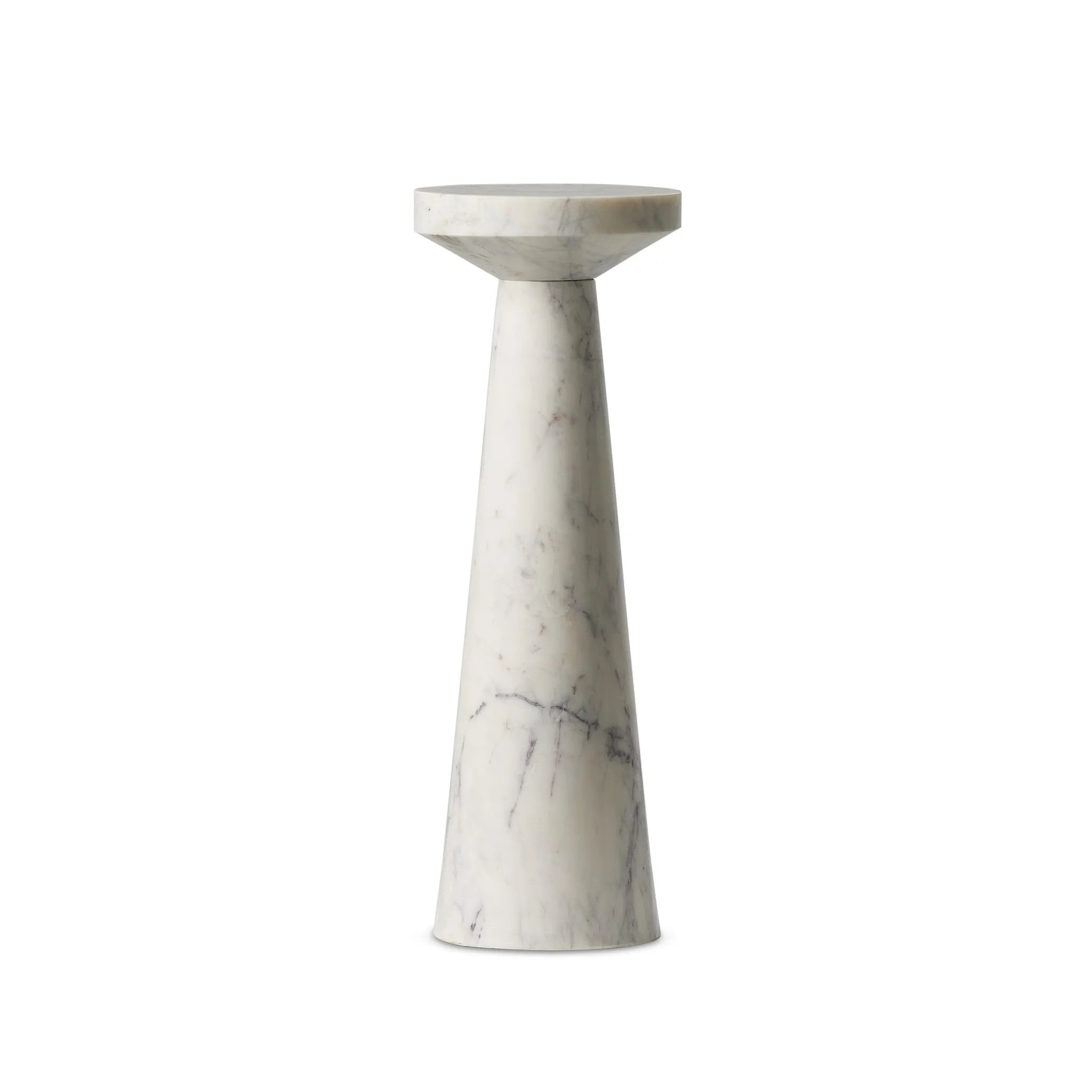 Featuring Mabel Veined White Marble Nesting End Table by Four Hands at Amethyst Home. Beautifully veined white marble brings a timeless, polished look to a versatile end table.ShortOverall Dimensions: 10.00"w x 10.00"d x 20.50"hWeight: 79.32 lbsTallOverall Dimensions: 8.00"w x 8.00"d x 23.00"hWeight: 52.16 lbsMaterials: Solid Marble. Amethyst Home provides interior design, new home construction design consulting, vintage area rugs, and lighting in the Tampa metro area.