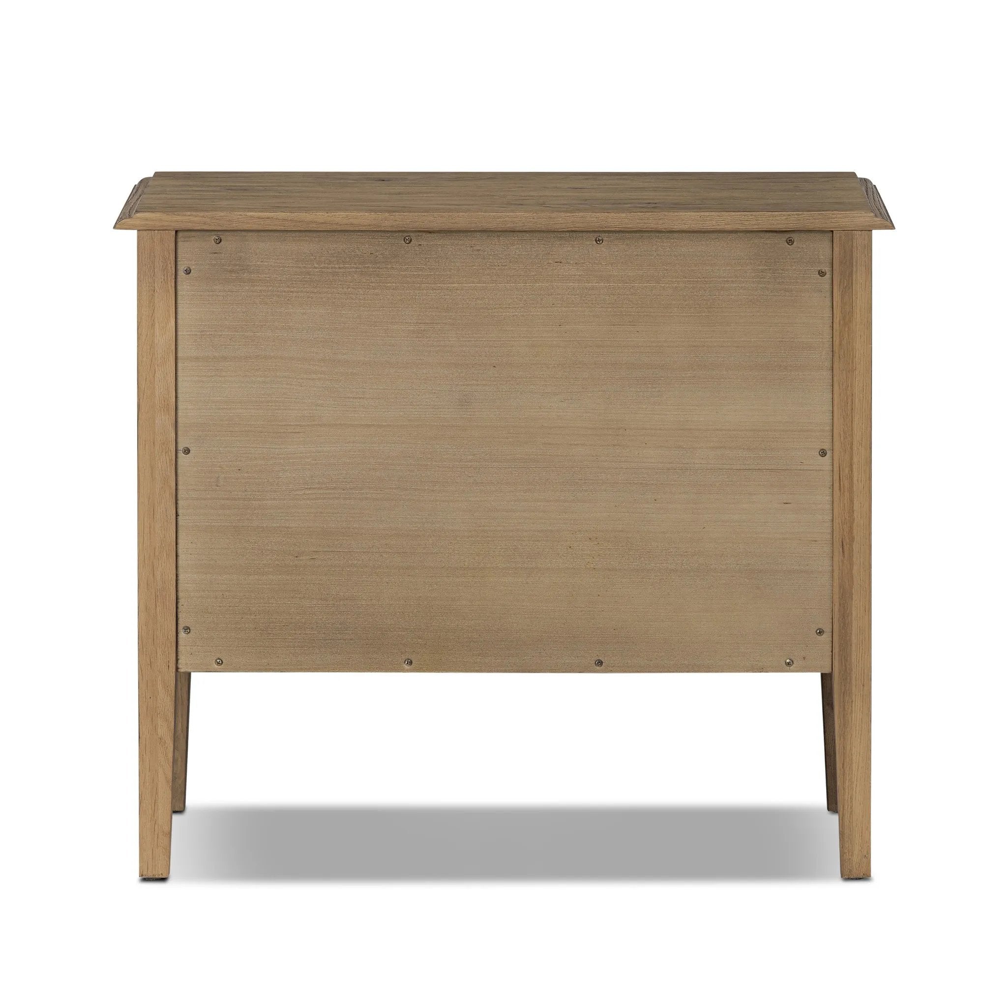 Featuring Maggie Aged Smoked Oak Resawn Nightstand by Four Hands at Amethyst Home. A cleanly shaped six-drawer dresser is crafted from aged smoked oak, highlighting the wood?s natural grain. Roomy drawers offer plenty of space for bedroom storage, while the slim, tapered legs give the piece a subtle lift, creating a grounded look.Overall Dimensions: 30.00"w . Amethyst Home provides interior design, new home construction design consulting, vintage area rugs, and lighting in the Portland metro area.