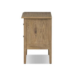 Featuring Maggie Aged Smoked Oak Resawn Nightstand by Four Hands at Amethyst Home. A cleanly shaped six-drawer dresser is crafted from aged smoked oak, highlighting the wood?s natural grain. Roomy drawers offer plenty of space for bedroom storage, while the slim, tapered legs give the piece a subtle lift, creating a grounded look.Overall Dimensions: 30.00"w x. Amethyst Home provides interior design, new home construction design consulting, vintage area rugs, and lighting in the Seattle metro area.