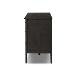 Featuring Maggie Smoked Black Oak Veneer 6 Drawer Dresser by Four Hands at Amethyst Home. A cleanly shaped six-drawer dresser is crafted from smoked black oak, highlighting the wood's natural grain. Roomy drawers offer plenty of space for bedroom storage, while the slim, tapered legs give the piece a subtle lift, creating a grounded look.Overall Dimens. Amethyst Home provides interior design, new home construction design consulting, vintage area rugs, and lighting in the Salt Lake City metro area.