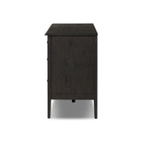 Featuring Maggie Smoked Black Oak Veneer 6 Drawer Dresser by Four Hands at Amethyst Home. A cleanly shaped six-drawer dresser is crafted from smoked black oak, highlighting the wood's natural grain. Roomy drawers offer plenty of space for bedroom storage, while the slim, tapered legs give the piece a subtle lift, creating a grounded look.Overall Dimens. Amethyst Home provides interior design, new home construction design consulting, vintage area rugs, and lighting in the Salt Lake City metro area.