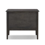 Featuring Maggie Smoked Black Oak Veneer Nightstand by Four Hands at Amethyst Home. Clean and compact, a two-drawer nightstand is crafted from smoked black oak, showcasing the natural grain of wood. Its scaled-down profile fits perfectly beside the bed. Slim, tapered legs add a touch of lightness.Overall Dimensions: 30.00"w x 16.75"d x 26.00"hWeight : 66.14 lbs. Amethyst Home provides interior design, new home construction design consulting, vintage area rugs, and lighting in the Tampa metro area.