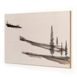 Inspired by nature, society and day-to-day life, Bangalore-based artist Santhosh CH's original piece is printed on a maple panel and framed as a wood box for a gallery-quality look. Graining and texture from the backer show through slightly for a unique look on each piece. If not currently in stock, this piece ships within three weeks. Amethyst Home provides interior design, new home construction design consulting, vintage area rugs, and lighting in the Dallas metro area.