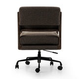 Featuring Maguire Gibson Mink Desk Chair by Four Hands at Amethyst Home. Foldover back detailing brings a sense of softness to a comfort-driven desk chair upholstered in high-performance fabric. Height adjustable with a 360-degree swivel.Overall Dimensions: 22.25"w x 28.50"d x 33.50"hWeight : 37.48 lbsMaterials: 97% Polyester, 3% Acrylic, Aluminum, Solid . Amethyst Home provides interior design, new home construction design consulting, vintage area rugs, and lighting in the Kansas City metro area.