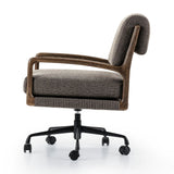 Featuring Maguire Gibson Mink Desk Chair by Four Hands at Amethyst Home. Foldover back detailing brings a sense of softness to a comfort-driven desk chair upholstered in high-performance fabric. Height adjustable with a 360-degree swivel.Overall Dimensions: 22.25"w x 28.50"d x 33.50"hWeight : 37.48 lbsMaterials: 97% Polyester, 3% Acrylic, Aluminum, Solid Pa. Amethyst Home provides interior design, new home construction design consulting, vintage area rugs, and lighting in the Park City metro area.