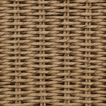 A fresh, playful take on the outdoor ottoman, featuring a woven cradle frame that wraps around the deep upholstered seat for added texture, dimension and contrast. The cushion is intentionally firm for a structured feel, meaning this piece can also be used as a coffee table. Cover or store inside during inclement weather and when not in use. Amethyst Home provides interior design, new home construction design consulting, vintage area rugs, and lighting in the Winter Garden metro area.