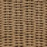 A fresh, playful take on the outdoor ottoman, featuring a woven cradle frame that wraps around the deep upholstered seat for added texture, dimension and contrast. The cushion is intentionally firm for a structured feel, meaning this piece can also be used as a coffee table. Cover or store inside during inclement weather and when not in use. Amethyst Home provides interior design, new home construction design consulting, vintage area rugs, and lighting in the Winter Garden metro area.