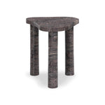 The classic atomic table of the 1950s, refreshed with modern materials. Finished in a deep plum, solid marble shapes an organic boomerang-style tabletop, working a subtle color pop into any room. Column legs add a luxe look reminiscent of Italian modernism. Amethyst Home provides interior design, new home construction design consulting, vintage area rugs, and lighting in the Seattle metro area.