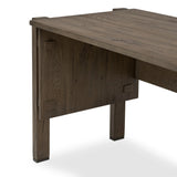Featuring Marcela Grey Reclaimed French Oak Desk by Four Hands at Amethyst Home. Made from reclaimed French oak, a unique open frame design crafts a light look, while dark brass hardware adds warmth. Versatile grey finish, plus four drawers for generous storage space. Designed in partnership with longtime Four Hands collaborator Thomas Bina and Brazilian des. Amethyst Home provides interior design, new home construction design consulting, vintage area rugs, and lighting in the Monterey metro area.