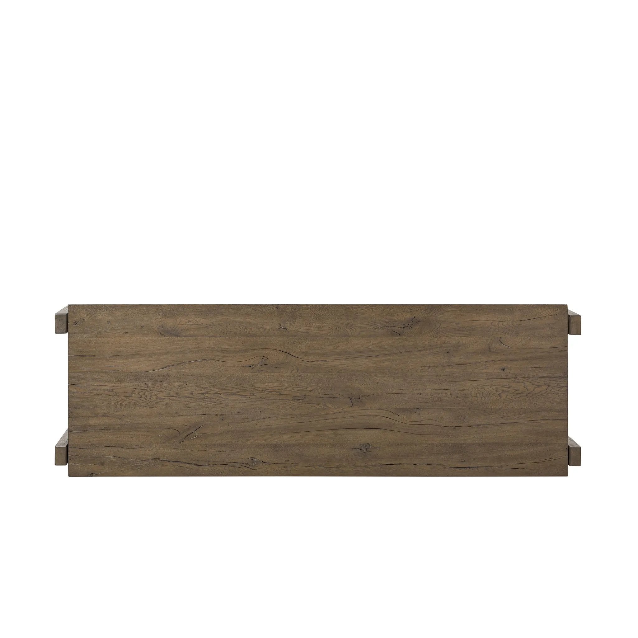 Featuring Marcela Grey Reclaimed French Oak Desk by Four Hands at Amethyst Home. Made from reclaimed French oak, a unique open frame design crafts a light look, while dark brass hardware adds warmth. Versatile grey finish, plus four drawers for generous storage space. Designed in partnership with longtime Four Hands collaborator Thomas Bina and Brazilian de. Amethyst Home provides interior design, new home construction design consulting, vintage area rugs, and lighting in the San Diego metro area.