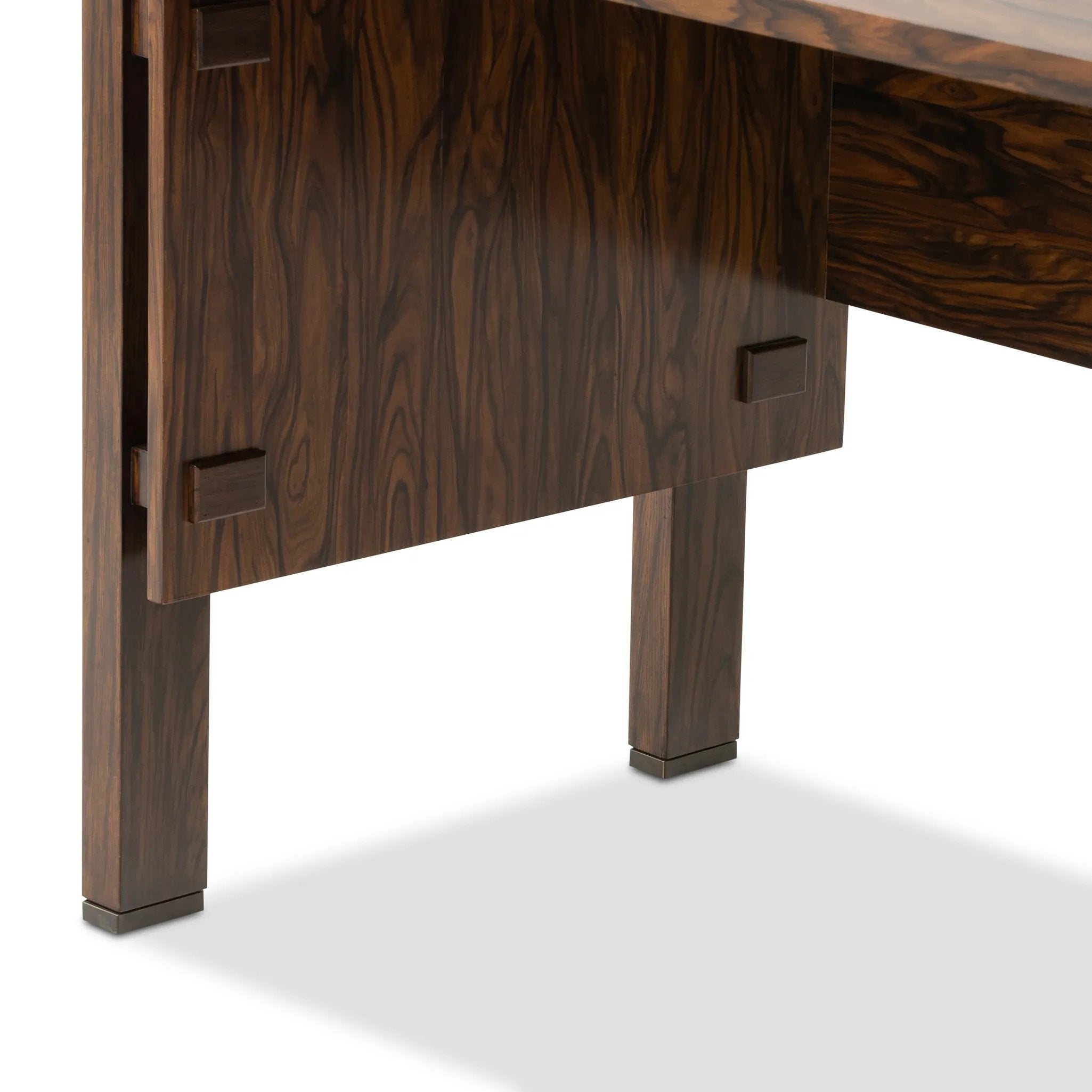 Featuring Marcela Natural Morado Veneer Desk by Four Hands at Amethyst Home. Made from natural morado with beautiful graining, this midcentury-inspired executive desk is fully finished for the option to float-style in a room.Overall Dimensions: 78.25"w x 26.50"d x 30.00"hWeight : 186.51 lbsMaterials: Morada Veneer, Engineered Hardwood. Amethyst Home provides interior design, new home construction design consulting, vintage area rugs, and lighting in the Monterey metro area.