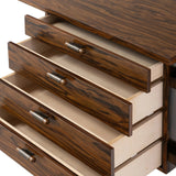Featuring Marcela Natural Morado Veneer Desk by Four Hands at Amethyst Home. Made from natural morado with beautiful graining, this midcentury-inspired executive desk is fully finished for the option to float-style in a room.Overall Dimensions: 78.25"w x 26.50"d x 30.00"hWeight : 186.51 lbsMaterials: Morada Veneer, Engineered Hardwood. Amethyst Home provides interior design, new home construction design consulting, vintage area rugs, and lighting in the Nashville metro area.