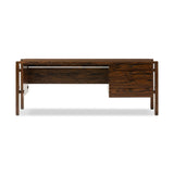 Featuring Marcela Natural Morado Veneer Desk by Four Hands at Amethyst Home. Made from natural morado with beautiful graining, this midcentury-inspired executive desk is fully finished for the option to float-style in a room.Overall Dimensions: 78.25"w x 26.50"d x 30.00"hWeight : 186.51 lbsMaterials: Morada Veneer, Engineered Hardwood. Amethyst Home provides interior design, new home construction design consulting, vintage area rugs, and lighting in the Seattle metro area.