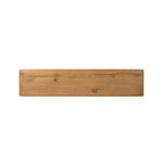 Designed by Thomas Bina and Ronald Sasson, a design partnership blending both modern minimalist and Brazilian influences. A curvy, open-style console table is crafted from natural reclaimed French oak with tapered pedestal panels connected at the base. Amethyst Home provides interior design, new home construction design consulting, vintage area rugs, and lighting in the Miami metro area.