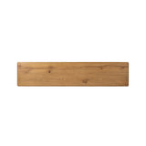 Designed by Thomas Bina and Ronald Sasson, a design partnership blending both modern minimalist and Brazilian influences. A curvy, open-style console table is crafted from natural reclaimed French oak with tapered pedestal panels connected at the base. Amethyst Home provides interior design, new home construction design consulting, vintage area rugs, and lighting in the Miami metro area.