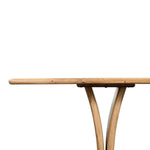 Featuring Marcon Natural Reclaimed French Oak Dining Table by Four Hands at Amethyst Home. Designed by Thomas Bina and Ronald Sasson, a design partnership blending both modern minimalist and Brazilian influences. Grand-scale dining table is crafted from natural reclaimed French oak with sleek tapered pedestal panels connected at the base. Seats 12.
Overall . Amethyst Home provides interior design, new home construction design consulting, vintage area rugs, and lighting in the Calabasas metro area.